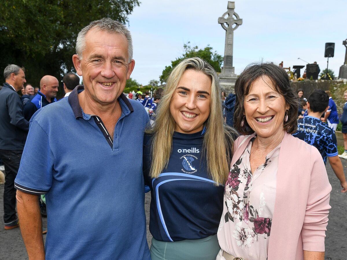 Dave, Dee and Dor Keane, are all smiles at the wreath-laying ceremony. Dave, Dee and Dor Keane, are all smiles at the wreath-laying ceremony.