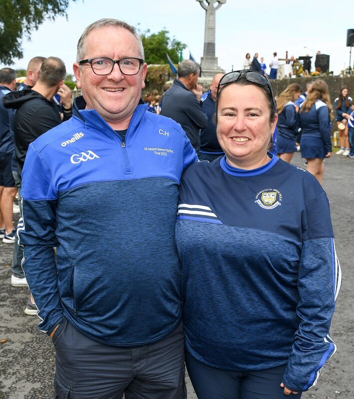 Ciaran Hanley and Wendie Sexton, at the wreath-laying ceremony. Ciaran Hanley and Wendie Sexton, at the wreath-laying ceremony.