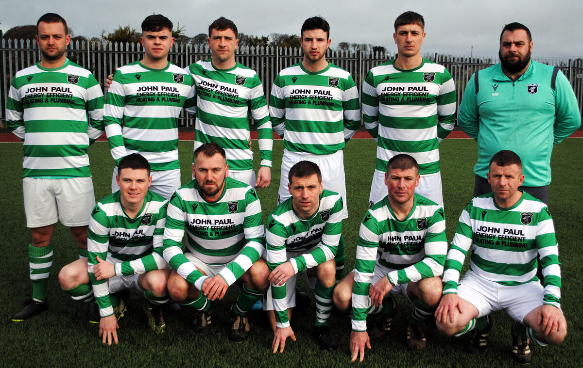The Glenthorn Celtic side before a 5-0 victory over Glen Celtic in their Premier clash last year. Picture: Barry Peelo.