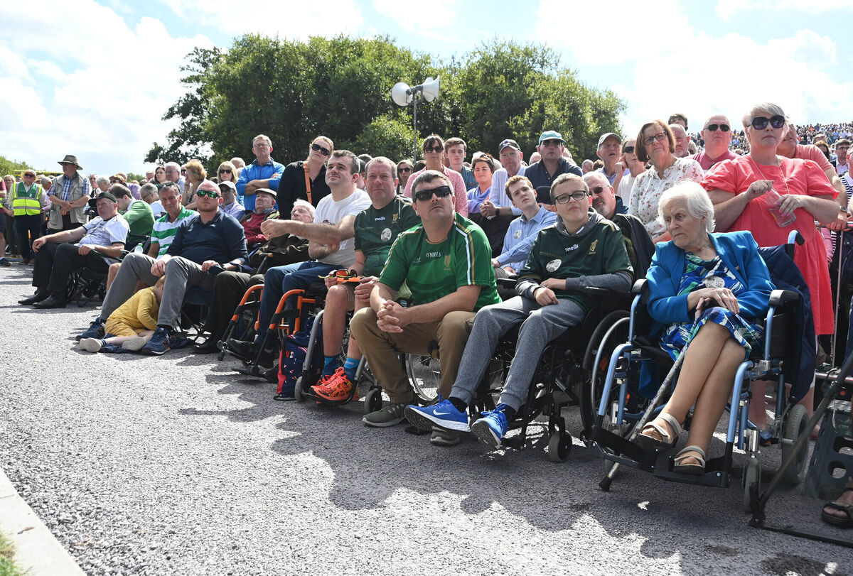 Spectators at the commemoration of the centenary of the death of Michael Collins at Beal na Blath on Sunday. Spectators at the commemoration of the centenary of the death of Michael Collins at Beal na Blath on Sunday.
