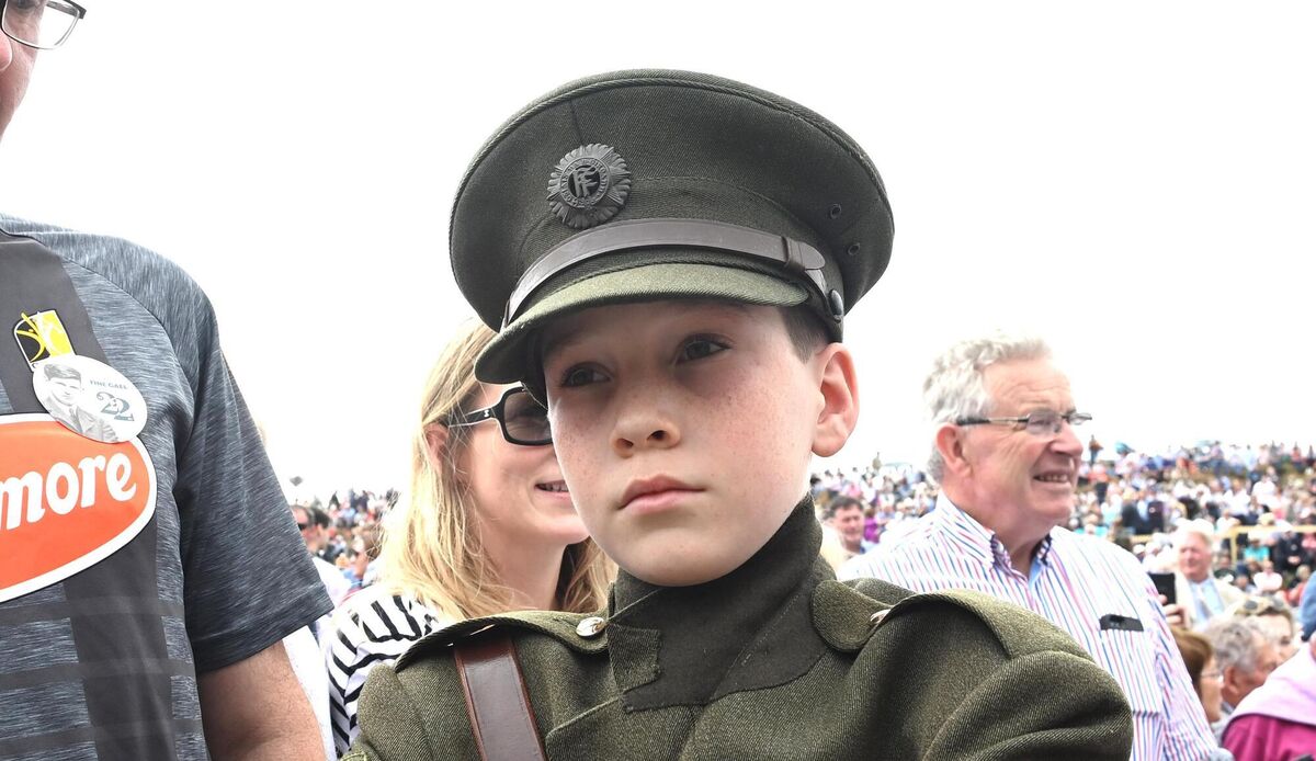 11yo Padraig Healy from Castlecomer, Co Killkenny dressed as 'The Big Fella'. 11yo Padraig Healy from Castlecomer, Co Killkenny dressed as 'The Big Fella'.