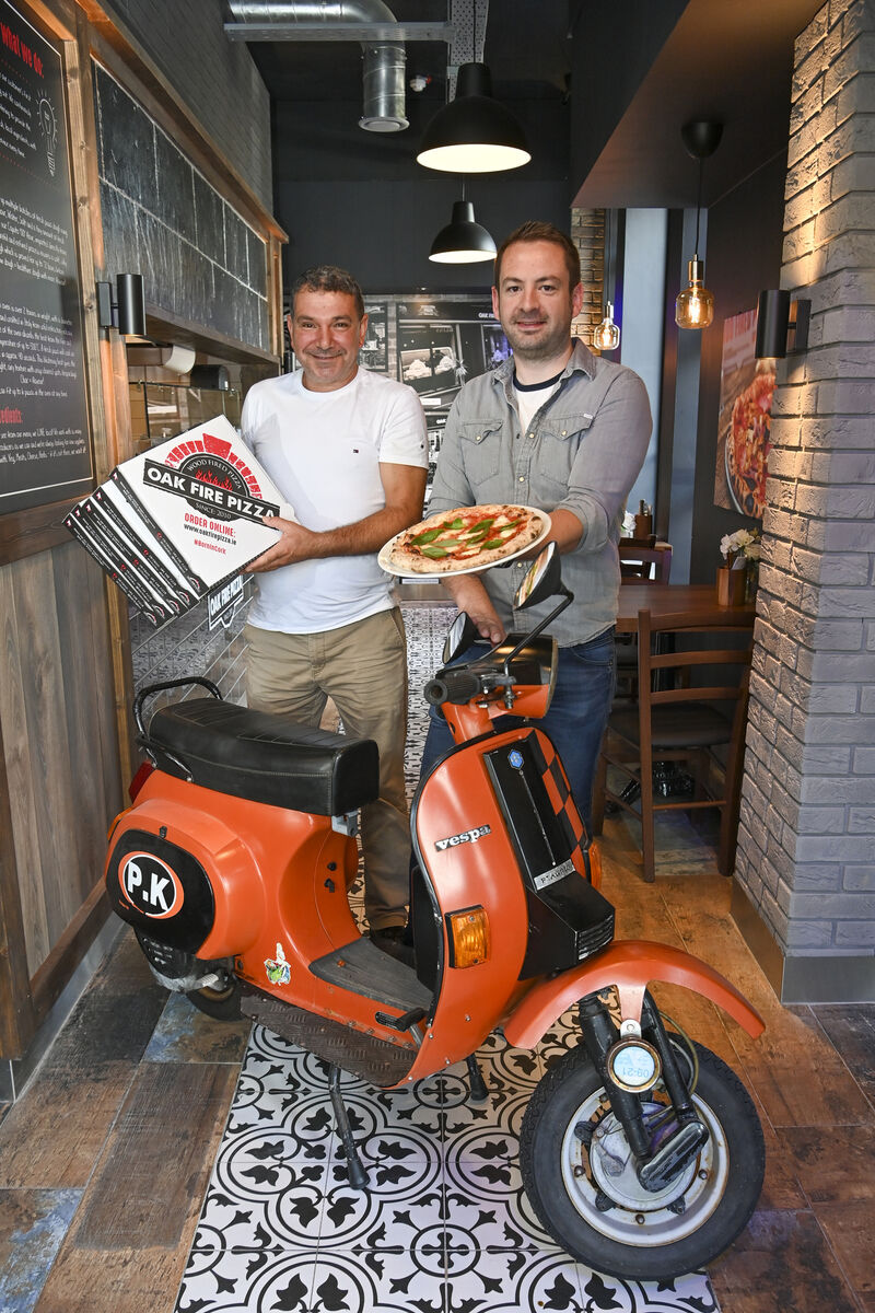 Tayfur Turkan and Andrew Loane at Oak Fire Pizza, East Village, Douglas, Cork. Picture Dan Linehan Tayfur Turkan and Andrew Loane at Oak Fire Pizza, East Village, Douglas, Cork. Picture Dan Linehan