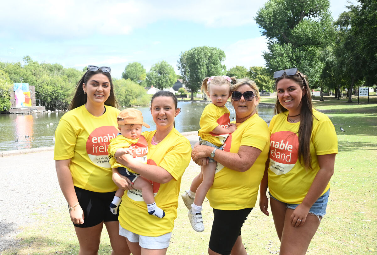 Megan McIntyre, Robbie, Donna and Freya O'Riordan, Miriam Murphy and Jade McIntyre at the Lough Cork. A group of sixteen friends and family raised €4,500 last year for Enable Ireland when they completed the 'virtual' event at The Lough, Cork. Pic: Larry Cummins Megan McIntyre, Robbie, Donna and Freya O'Riordan, Miriam Murphy and Jade McIntyre at the Lough Cork. A group of sixteen friends and family raised €4,500 last year for Enable Ireland when they completed the 'virtual' event at The Lough, Cork. Pic: Larry Cummins