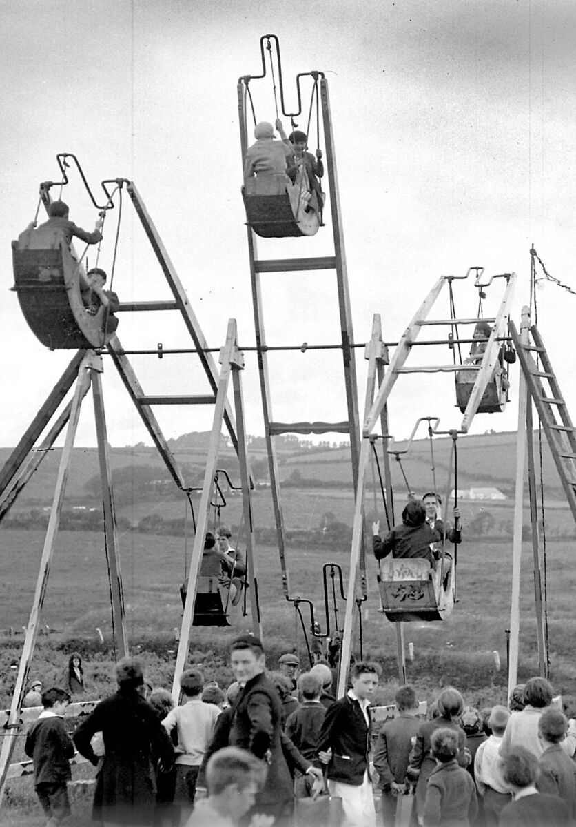 A group of bathers in Youghal on August 2, 1953