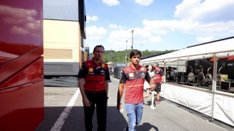 Carlos Sainz leads Ferrari one-two in Belgian Grand Prix practice