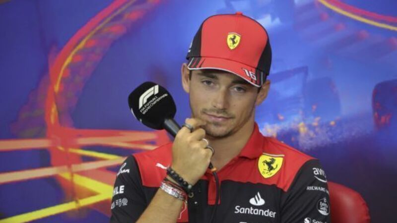 Charles Leclerc in a spin as Sergio Perez sets the pace in Belgium