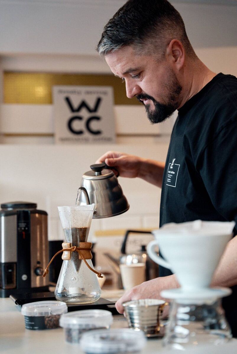 Tony Speight of West Cork Coffee, who opened WCC BREW BAR in the Grey Heron in Bandon. Tony Speight of West Cork Coffee, who opened WCC BREW BAR in the Grey Heron in Bandon.