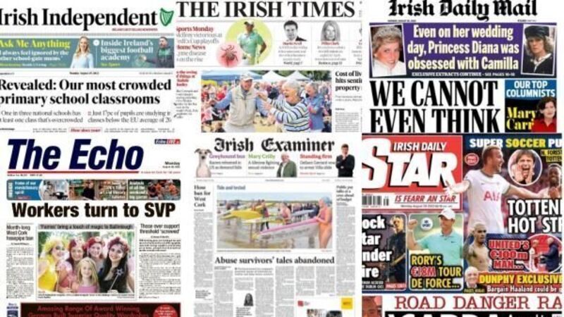 What the papers say: Monday's front pages What the papers say: Monday's front pages
