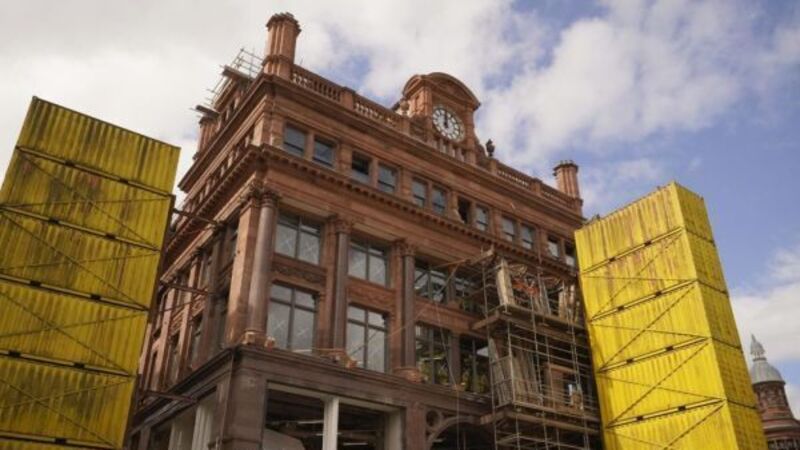 Facade of landmark Belfast city centre building begins to emerge Facade of landmark Belfast city centre building begins to emerge