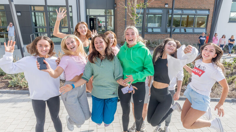 Pictures: Students across Cork return to schools to celebrate Leaving Cert results 