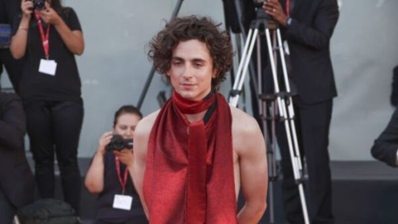 Timothee Chalamet wears backless jumpsuit at Venice Film Festival