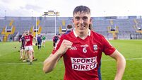 Ciaran Joyce celebrates at the final whistle 28/7/2021
