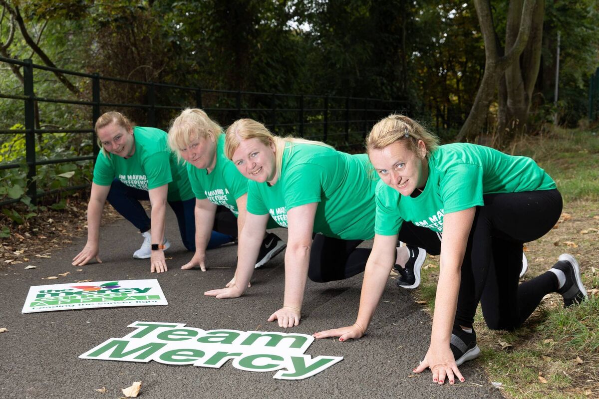 Bernadette, Jackie, Breda and Tina Glassett from Ballyclough who are running for the Mercy Hospital Foundation. Photo Darragh Kane