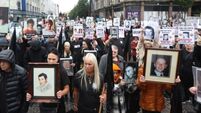 Rally calls for scrapping of UK government’s controversial Troubles legacy plan