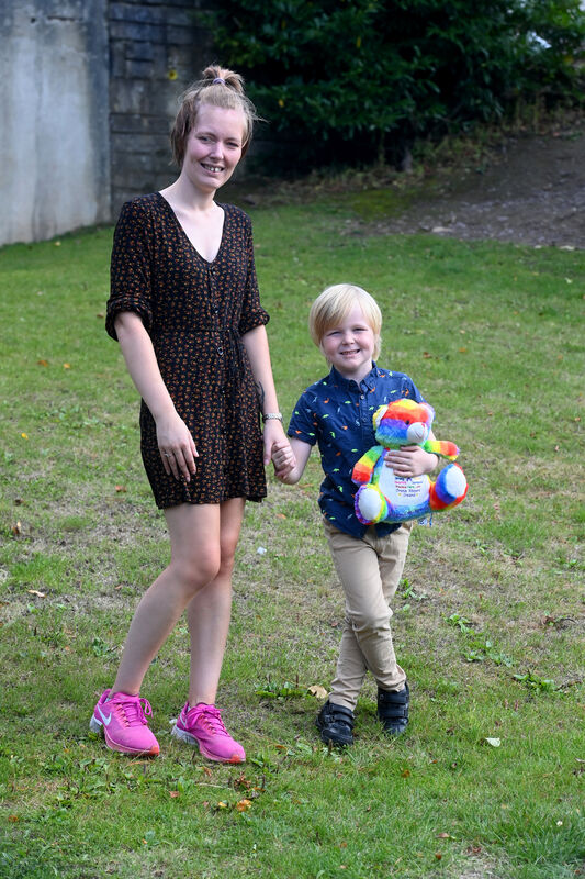 A happy and healthy six year old Kye with his mum Tara. A happy and healthy six year old Kye with his mum Tara.