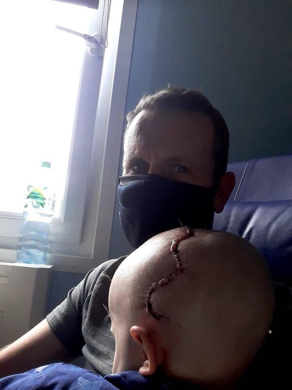 Kye recovering from his surgery. Kye recovering from his surgery.