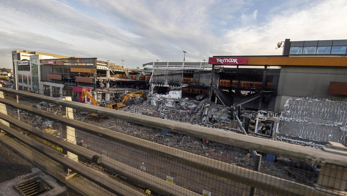 Work underway on the demolition of the carpark at the Douglas Village Shopping Centre in Cork. Picture Dan Linehan