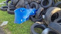 Over 100 tyres and car parts dumped on rural road in Co Meath
