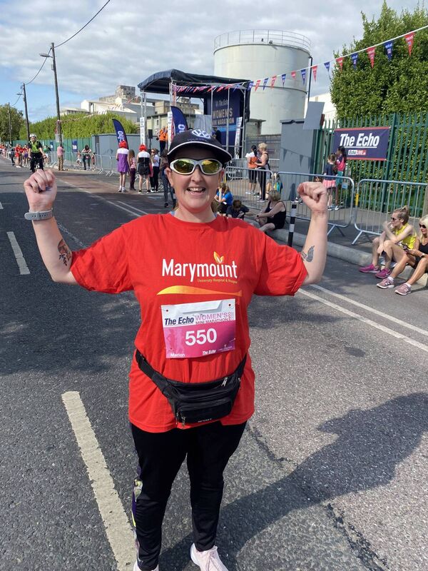 Marion Murphy pictured before the 41st Cork Echo Women's Mini Marathon 2022. Marion is completing the Marathon for Marymount University Hospital and Hospice. Photo: Larry Cummins Marion Murphy pictured before the 41st Cork Echo Women's Mini Marathon 2022. Marion is completing the Marathon for Marymount University Hospital and Hospice. Photo: Larry Cummins