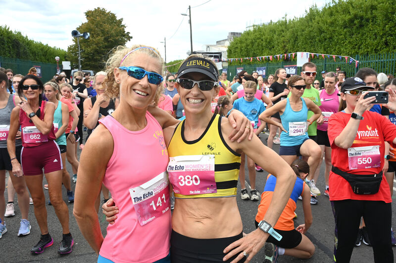 Sisters Rosaleen McKeown and Lizzie Lee of Leevale AC at the start of The Echo Women's Mini-Marathon on Sunday 18th September 2022. Pic: Larry Cummins Sisters Rosaleen McKeown and Lizzie Lee of Leevale AC at the start of The Echo Women's Mini-Marathon on Sunday 18th September 2022. Pic: Larry Cummins