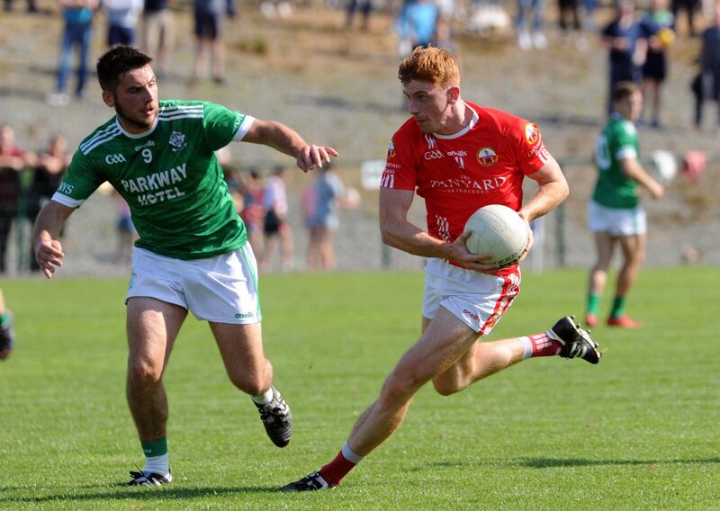 O'Donovan Rossa's Kevin Hurley trying to get past Dohenys' Johnny Kelly in the Bon Secours SAFC at Bantry. Picture: Denis Minihane.