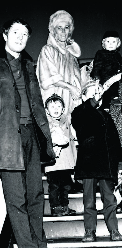 LIFE OF LUXURY: Actor Richard Harris and his family at Cork Airport on January 2, 1965, including his wife Elizabeth.