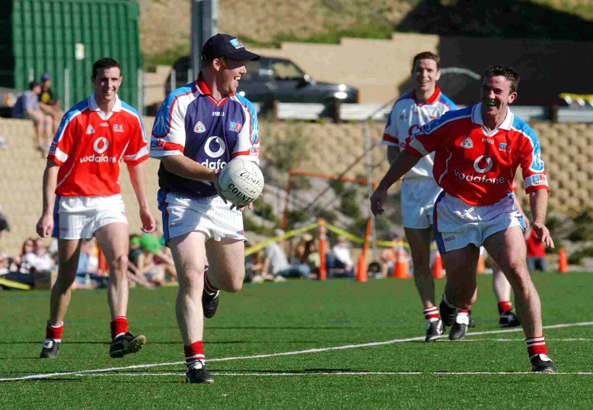 Armagh's Benny Tierney on his way to scoring a point for the Vodafone 2002 GAA All-Stars team. Picture: Ray McManus/SPORTSFILE