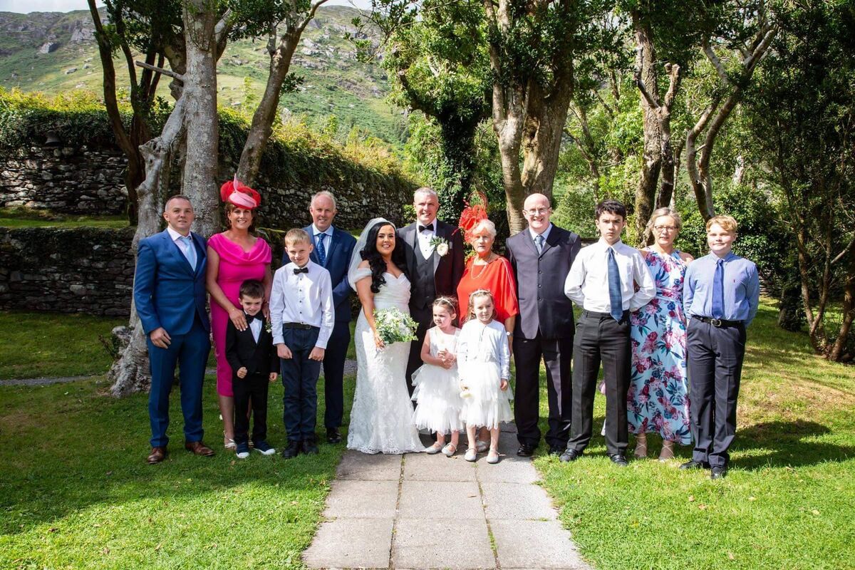 John and Molly pictured with his family members.