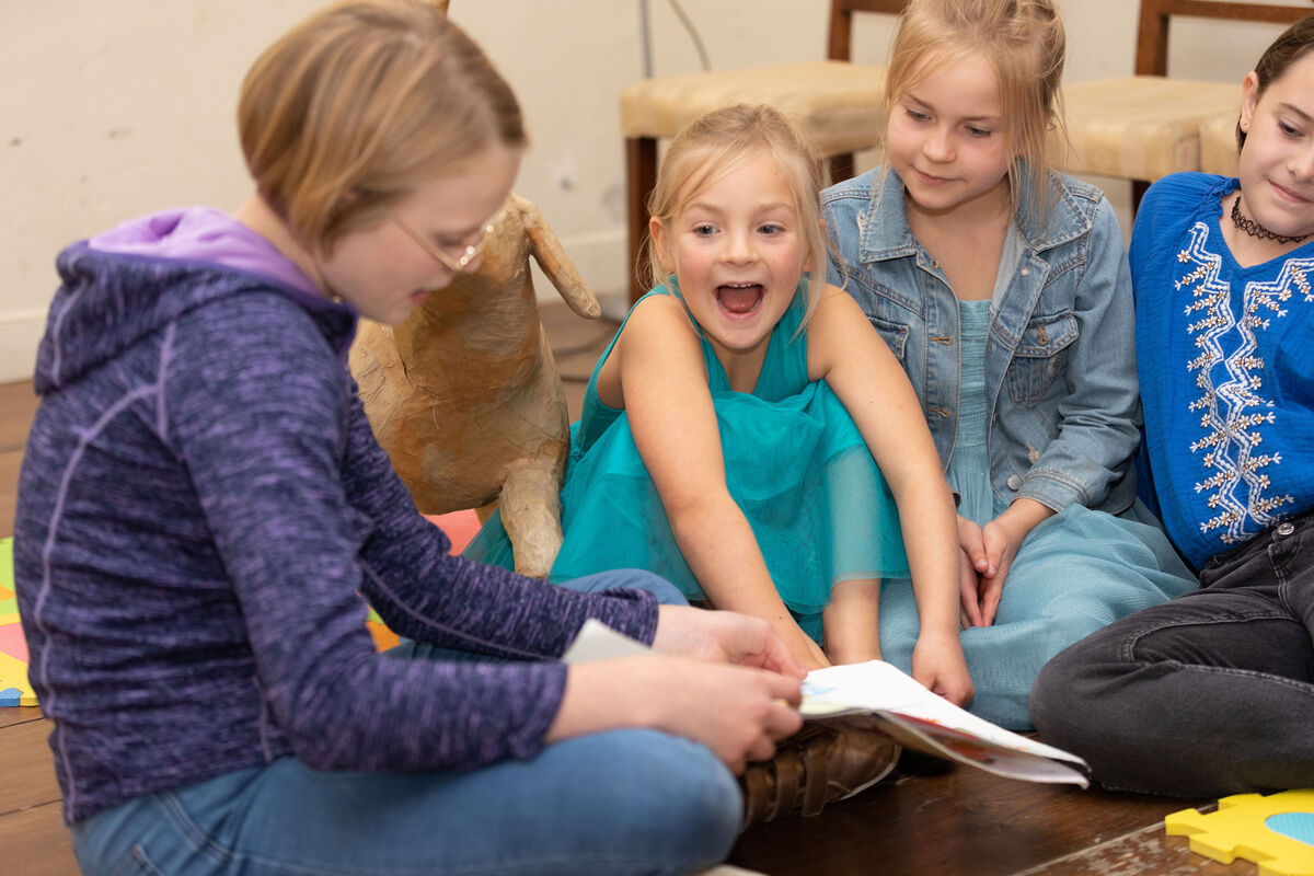 Bella Ryan reading to Maebh Galen, Minna Galen and Clara Uhl at My Favourite Picture Book at Civic Trust House for Cork City Culture Night presented by Cork City Council. Bella Ryan reading to Maebh Galen, Minna Galen and Clara Uhl at My Favourite Picture Book at Civic Trust House for Cork City Culture Night presented by Cork City Council.
