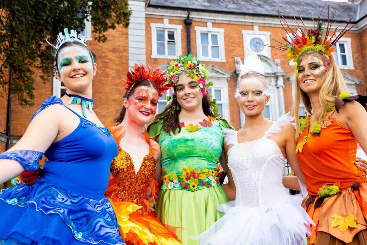 Juliette Creedon, Water; Lucy O'Callaghan, Fire; Katie Cunningham, Mother Nature, Emma Gibbons, Air and Emily O'Flynn, Earth, performers from Joan Denise Moriarty School of Dance. Juliette Creedon, Water; Lucy O'Callaghan, Fire; Katie Cunningham, Mother Nature, Emma Gibbons, Air and Emily O'Flynn, Earth, performers from Joan Denise Moriarty School of Dance.