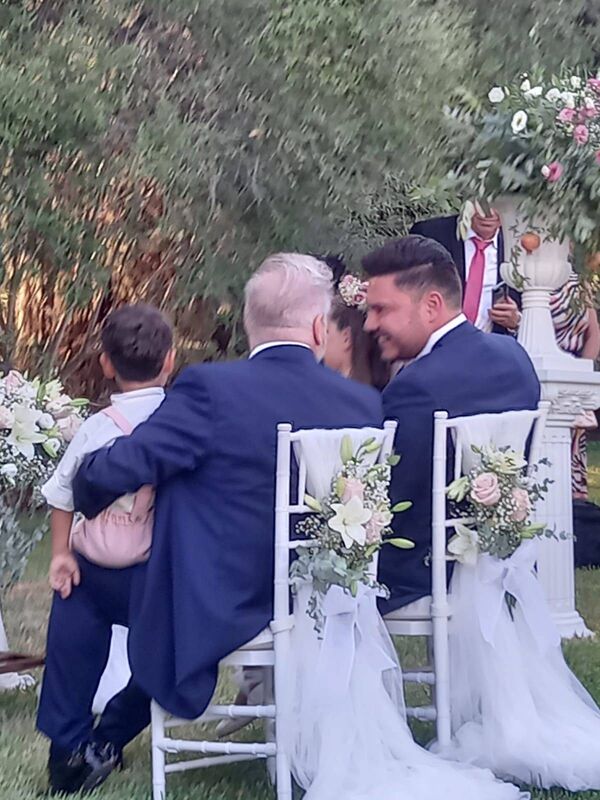 Councillor Ken O'Flynn and Francisco Cuevas at their recent wedding in Seville, with page boy Gonzalo Cuevas and chief chaperone Alissa O'Flynn. Councillor Ken O'Flynn and Francisco Cuevas at their recent wedding in Seville, with page boy Gonzalo Cuevas and chief chaperone Alissa O'Flynn.
