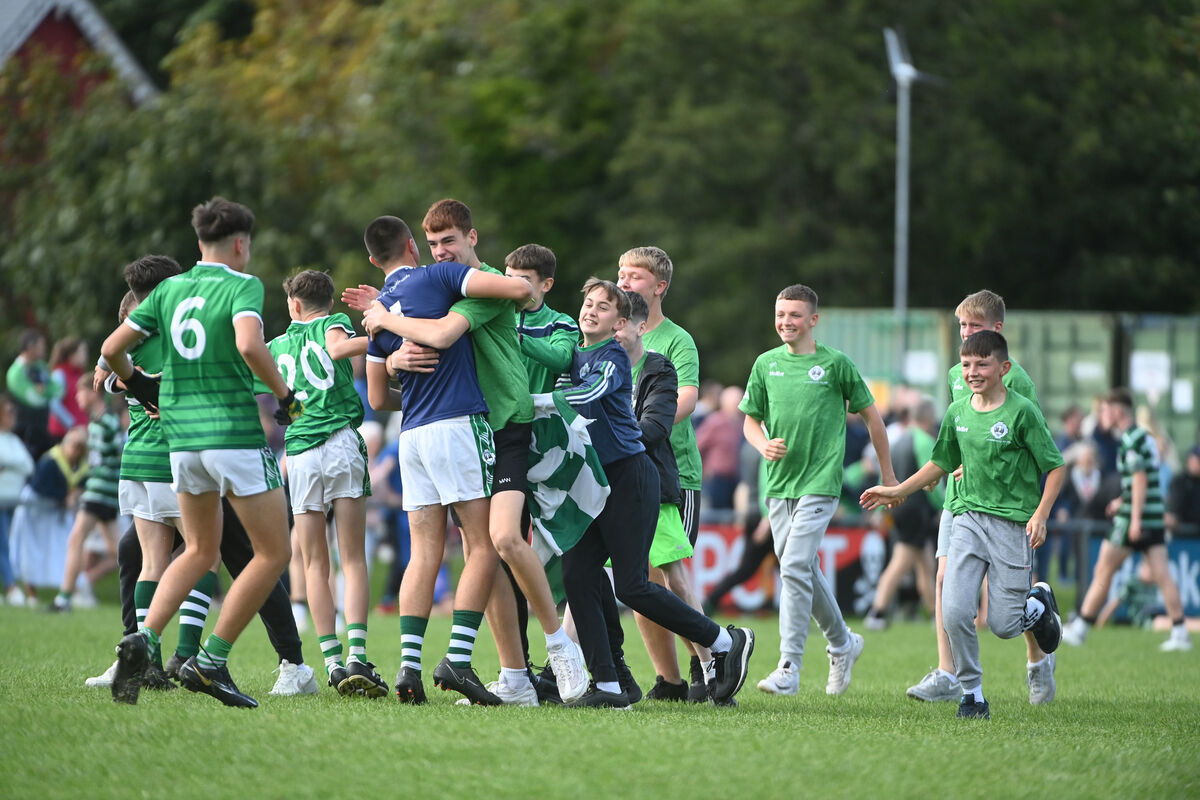 Celebrations for Ballincollig at the final whistle after a dramatic turnaround. Picture: Larry Cummins Celebrations for Ballincollig at the final whistle after a dramatic turnaround. Picture: Larry Cummins
