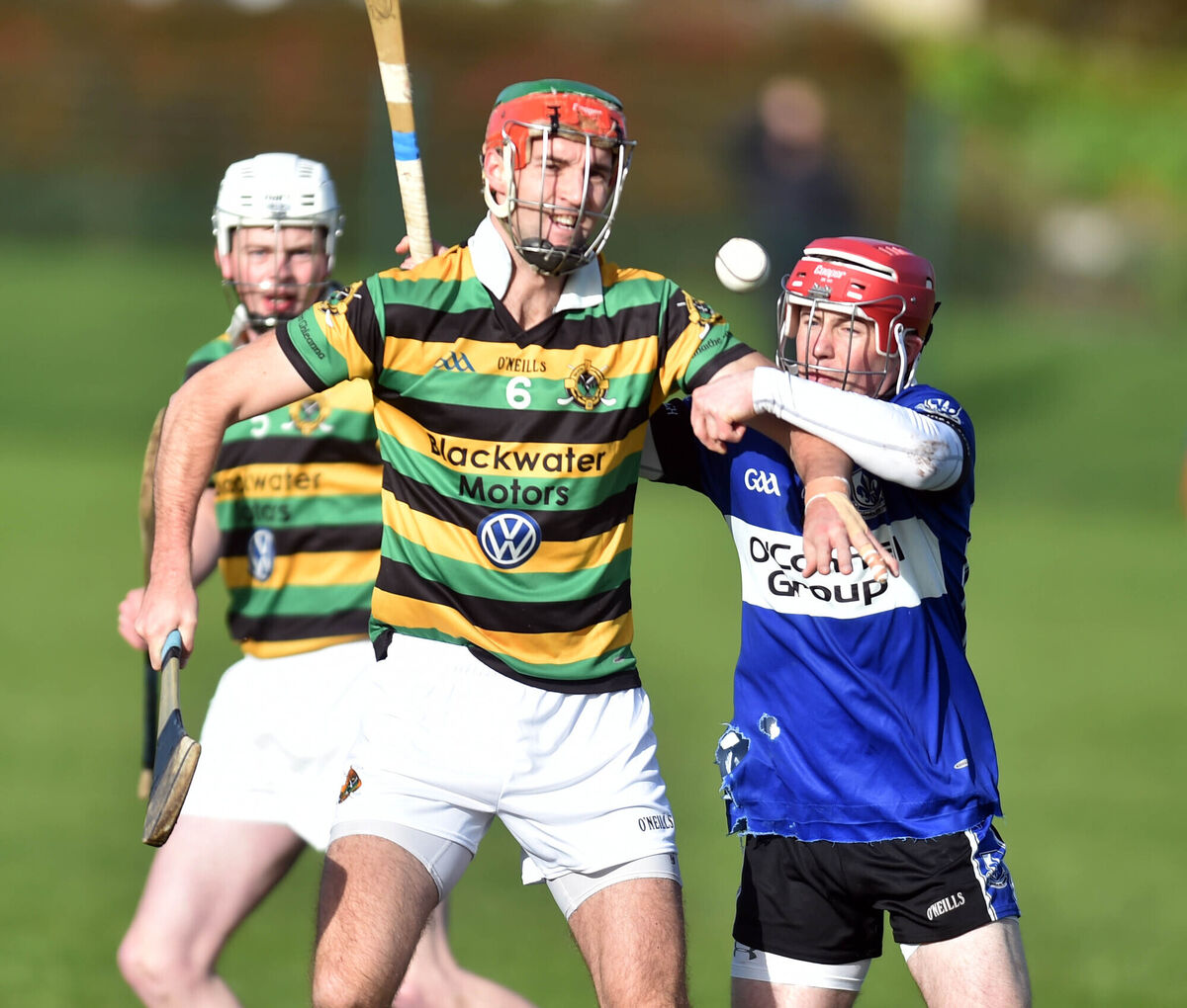 Glen Rovers' Stephen McDonnell and Sarsfields'  Daniel Kearney battle for the sliotar. Picture: Eddie O'Hare