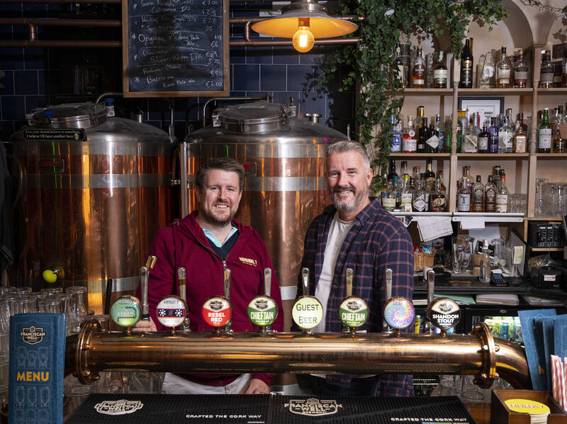 Brewery Manager Steve Guiney and craft brewer Shane Lon.