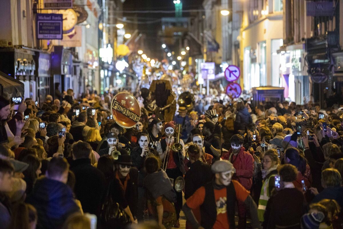 Dia De Los Muertos’ Jazz Parade which launched the Guinness Cork Jazz festival programme in 2018. Picture: Clare Keogh