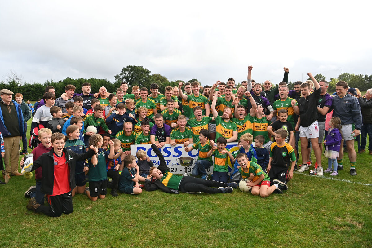The Kilmurry team celebrate their victory over Aghinagh after the Mid Cork Ross Oil JAFC final at Coachford. Picture: Dan Linehan The Kilmurry team celebrate their victory over Aghinagh after the Mid Cork Ross Oil JAFC final at Coachford. Picture: Dan Linehan