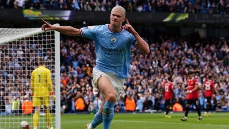 Erling Haaland and Phil Foden hit hat-tricks as Man City rout Man Utd
