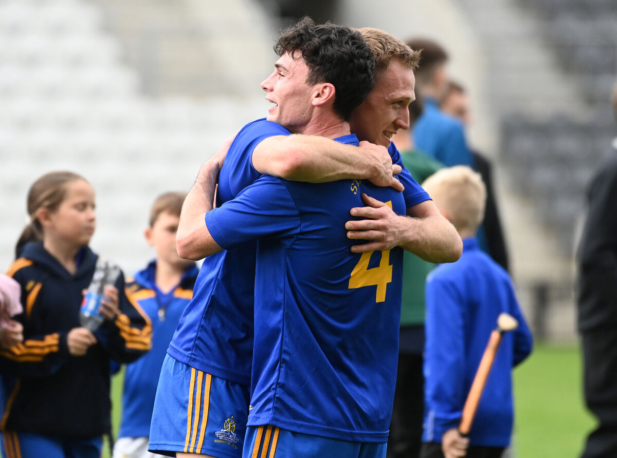 St. Finbarr's Sam Ryan and Colm Scully after defeating Castlehaven. Picture: Eddie O'Hare