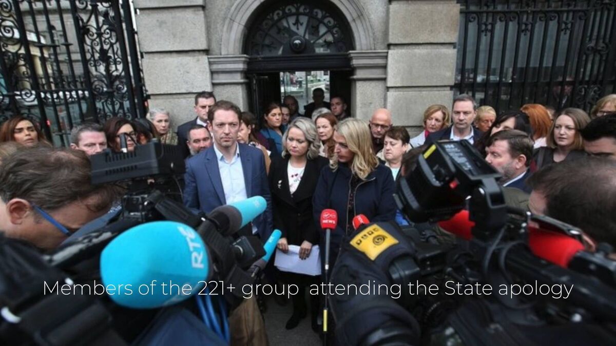 Vicky Phelan and memembers of the 221+ group, following the State apology.