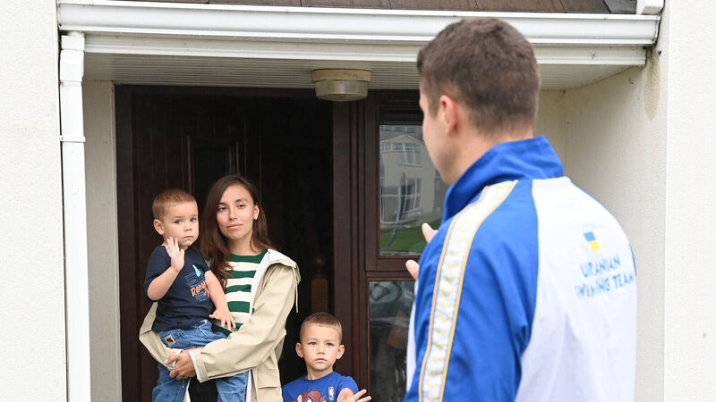 'Stay safe, Daddy': Olympian and TV star bids farewell to family in Cork and heads back to Ukraine and army reserve