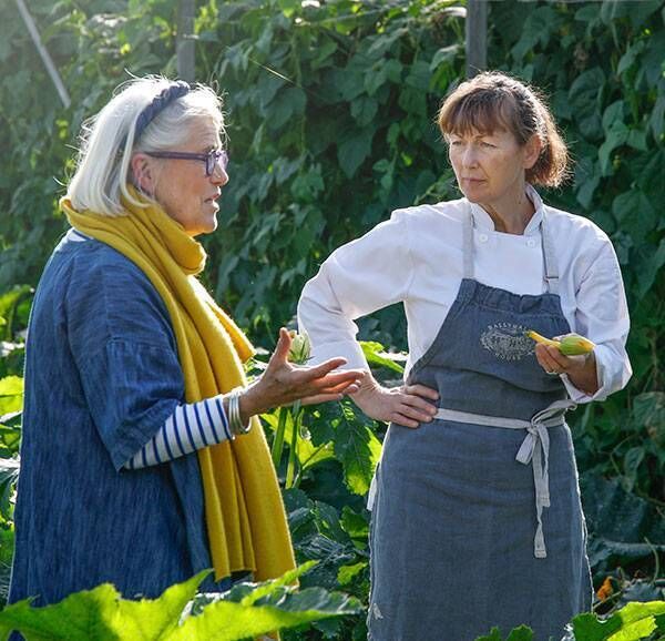 Dervilla O'Flynn, Head Chef at Ballymaloe House with Darina Allen. Dervilla O'Flynn, Head Chef at Ballymaloe House with Darina Allen.
