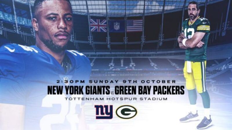 New York Giants v Green Bay will be broadcast live on Virgin Media Two New York Giants v Green Bay will be broadcast live on Virgin Media Two