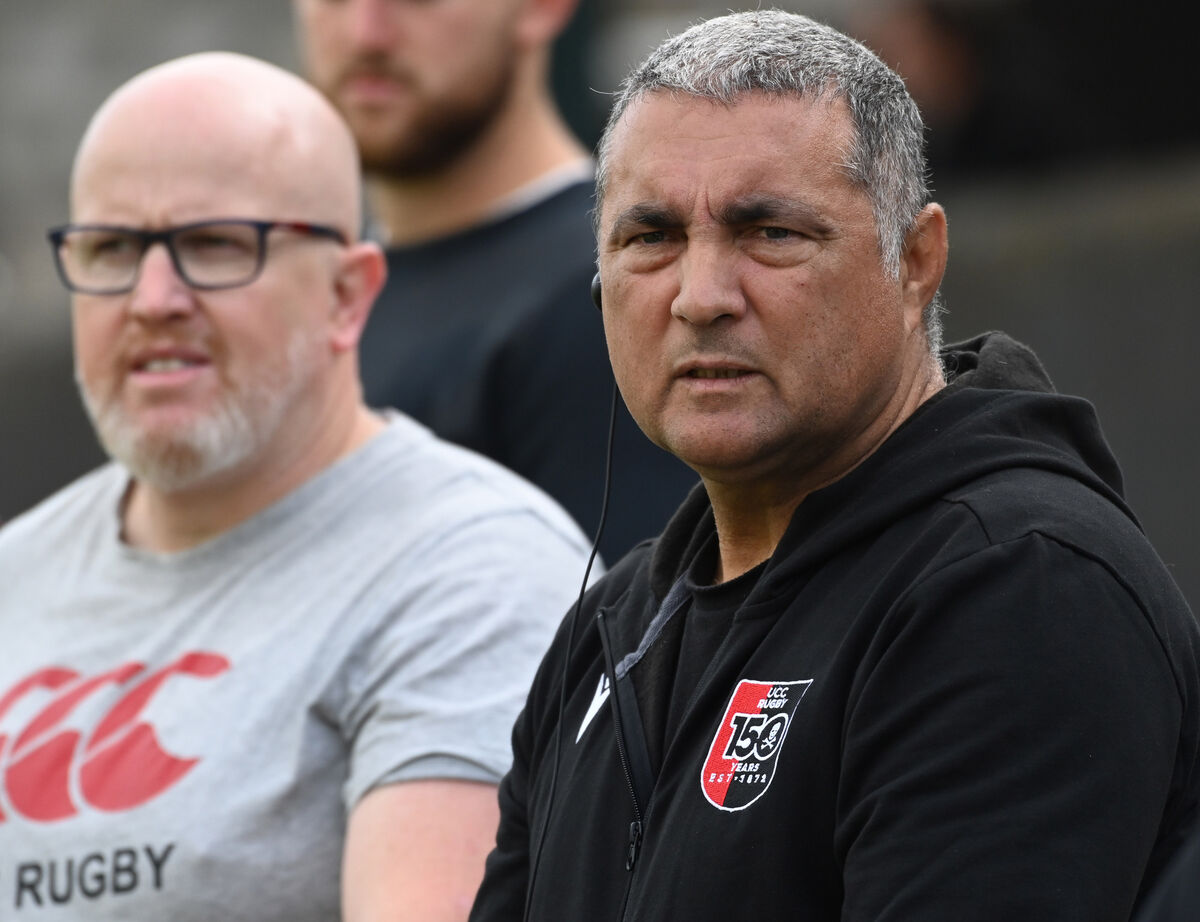 UCC's coach Michael Bradley watches on. Picture: Eddie O'Hare
