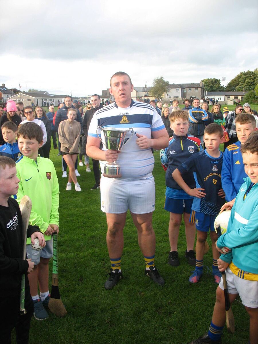 St Finbarr's Junior B winning captain Pat Kenneally St Finbarr's Junior B winning captain Pat Kenneally