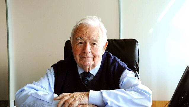 <p>Mr Crosbie, was conferred with an honorary degree of Doctor of Laws by UCC in 2007. He was also Chairman of the Press Association in London. Picture: Denis Scannell</p>