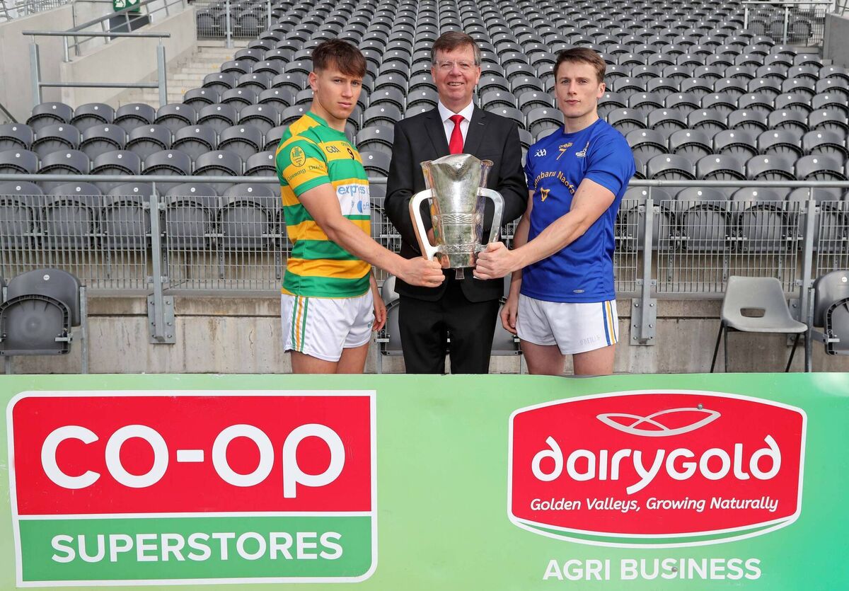 John O'Carroll, Head of Retail at Dairy Gold with Conor O'Brien, Blackrock and Billy Hennessy, St Finbarr's. Picture: Jim Coughlan.