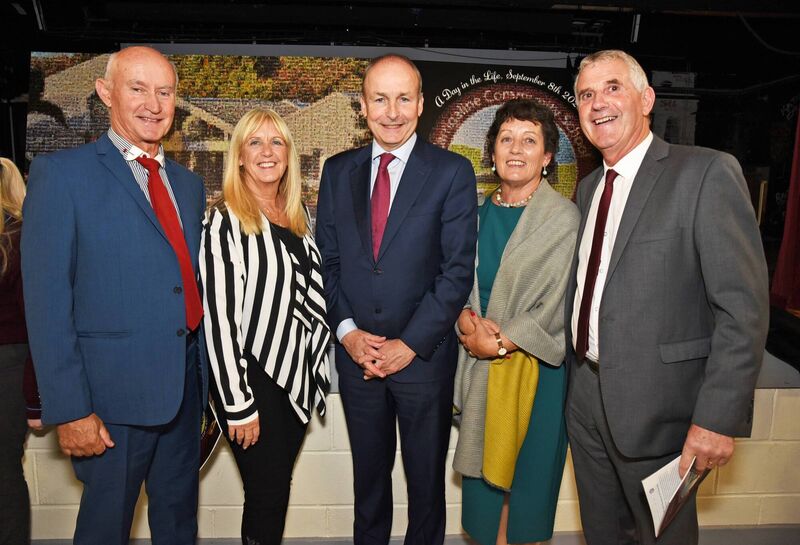 John Gargan, former Teacher & his wife Marian Gargan, next to An Taoiseach Micheál Martin, alongside Ber Kelly & her husband Vincent Kelly, former Teacher, at the Carrigaline Community School 40th Anniversary Celebration Evening, 7th October 2022. Photo Siobhán Russell John Gargan, former Teacher & his wife Marian Gargan, next to An Taoiseach Micheál Martin, alongside Ber Kelly & her husband Vincent Kelly, former Teacher, at the Carrigaline Community School 40th Anniversary Celebration Evening, 7th October 2022. Photo Siobhán Russell