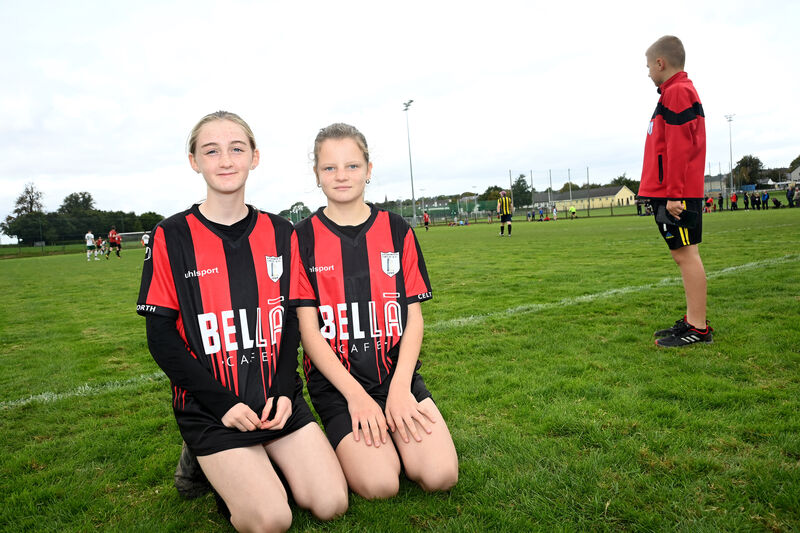  Young players Robyn Keegan and Sofia Sinkova at the family fun day. Pic: Larry Cummins.