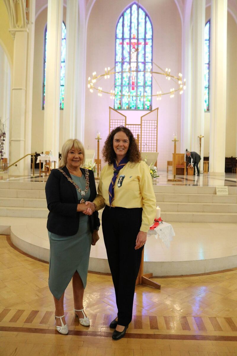 Julie Donnelly National Commissioner with Lord Mayor Deirdre Forde.