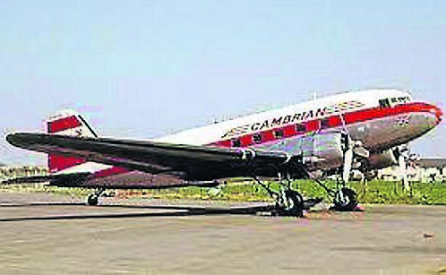 A Cambrian Airways DC3 plane. Picture supplied by Tony Finn.